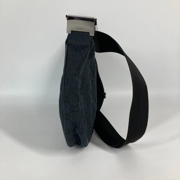 GUCCI GGCanvas Shoulder Bag Black CanvasxLeather - Picture 4 of 14